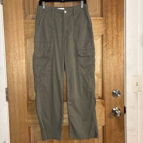 Zara women’s olive Cargo Pants size 6 - Picture 1 of 5